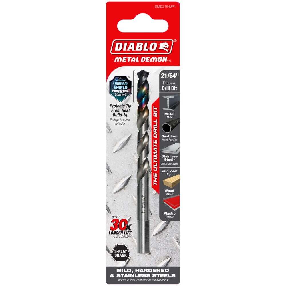 Diablo DMD2164JP1 21/64" Metal Demon Drill Bit for Mild, Hardened and Stainless Steels - 3