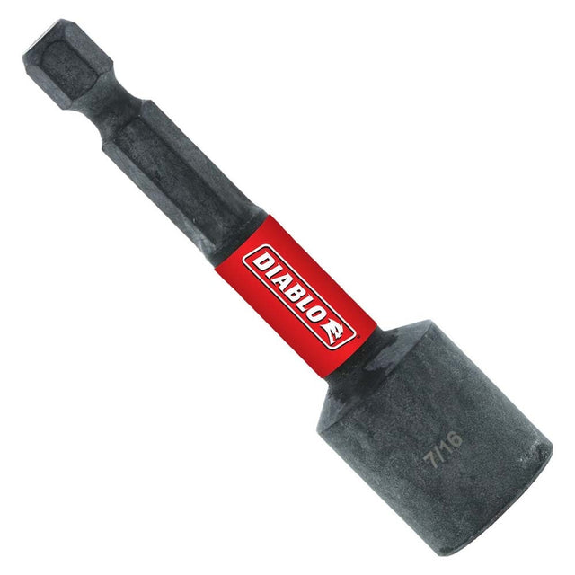 Diablo DNTSL716B 7/16 in. x 2-9/16 in. Magnetic Nut Setter for Extreme Durability and Impact Resistance