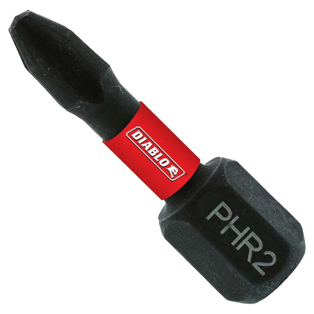 Diablo DPH2R1B 1 in. #2 Phillips Reduced for Drywall Screws Drive Bit - Extreme Durability and Long Life