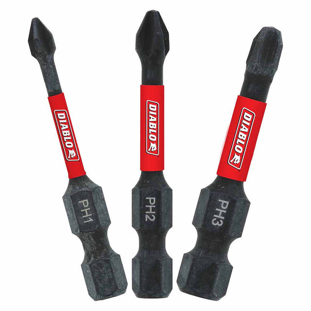 Diablo DPHV2-S3 2" Phillips Drive Bit Assorted Pack (3-Piece)