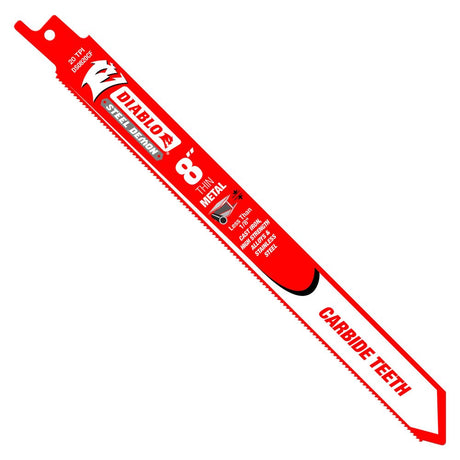 Diablo DS0820CF 8" Steel Demon Carbide Recip Blade for Thin Metal Cutting