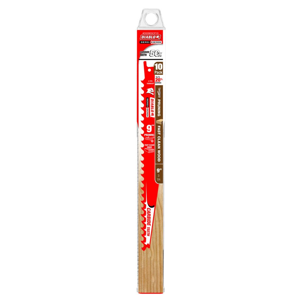 Diablo DS0903CP10 9" Carbide Tipped Pruning and Clean Wood Blade (10 pk) - 2
