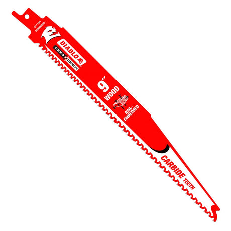 Diablo DS0906CWS10 9" Demo Demon Carbide Recip Blade for Nail-Embedded Wood, 10 Pack
