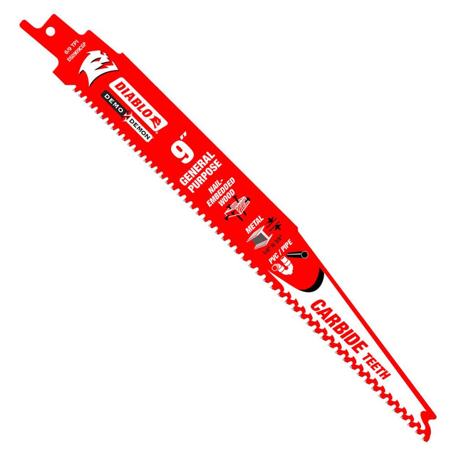 Diablo DS0909CGP3 9" Demo Demon Carbide General Purpose Recip (3 pk)