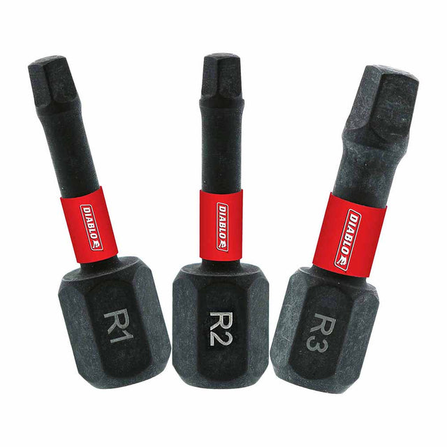 Diablo DSQV1-S3 1" Square Drive Bit Assorted Pack (3-Piece)