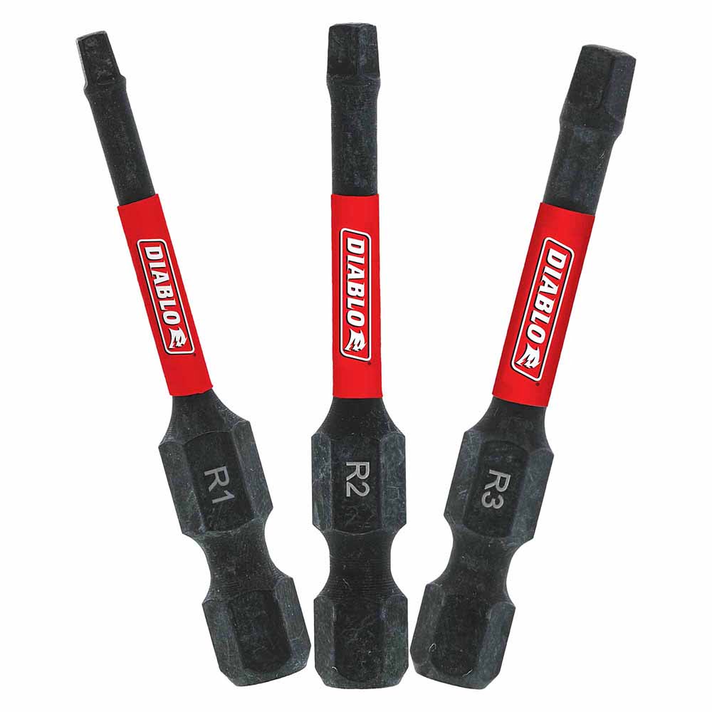 Diablo DSQV2-S3 2" Square Drive Bit Assorted Pack (3-Piece)