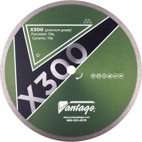 Diamond Vantage 0406ATDX3 4" X .060" X 5/8 Tile Blade (Wet/Dry), Premium Grade