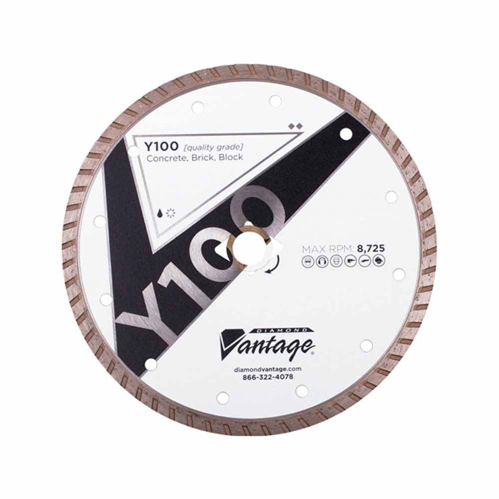 Diamond Vantage 0709UDZBY1-2 7 in. x 0.095 in. General Purpose Turbo Rim Diamond Blade for Concrete, Masonry (Universal Arbor)