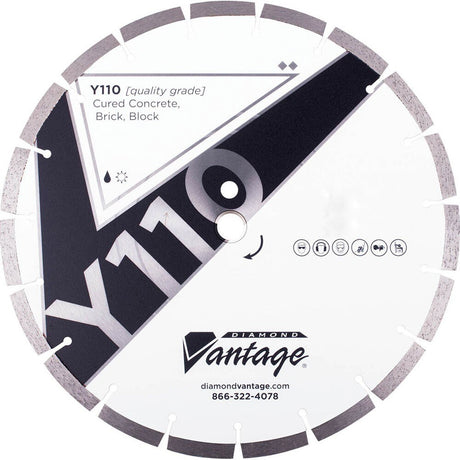Diamond Vantage 1212EY1-2 12" X .125" X 1/20mm Conc/Mas, Segmented Blade