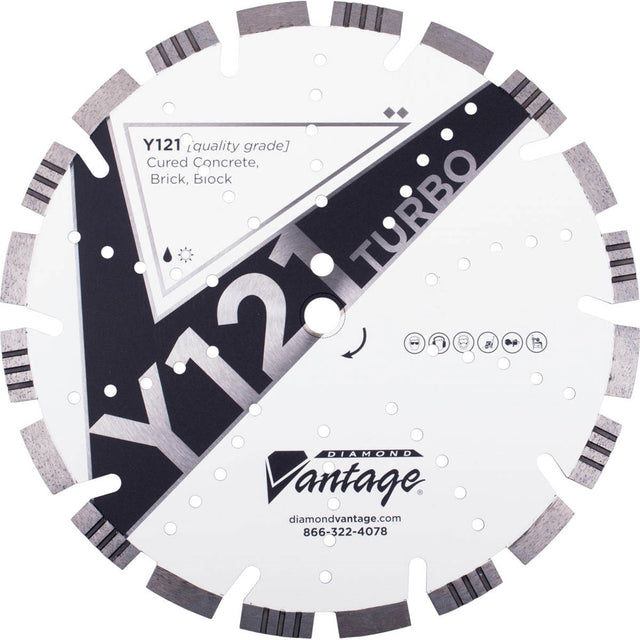 Diamond Vantage 1212EYZ-15 12" X .125" X 1/20mm Conc/Mas, Seg Turbo Blade