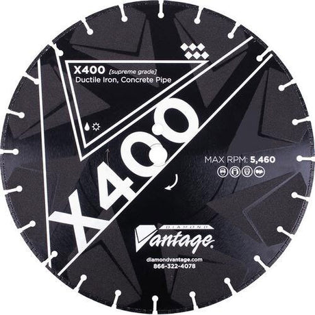 Diamond Vantage 1412BEDDIX4-4 14" X .125" X 1/20Mm Ductile Iron, Supreme, Seg Turbo Blade