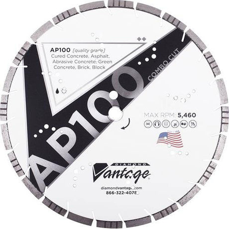 Diamond Vantage 1412ELY2-AP 14"X.125X1"/20Mm Segmented Diamond Blade