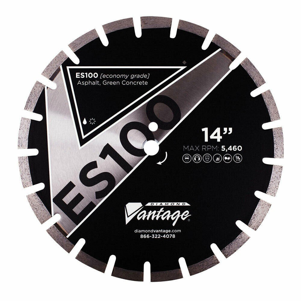Diamond Vantage 1412ESI-4 14" X .125" X 1/20mm Asphalt, Segmented Blade 12mm Seg