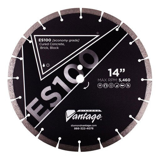 Diamond Vantage 1412ESI 14" X .125" X 1/20mm Conc/Mas, Segmented Blade