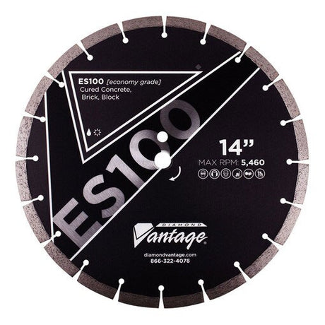 Diamond Vantage 1412ESI 14" X .125" X 1/20mm Conc/Mas, Segmented Blade