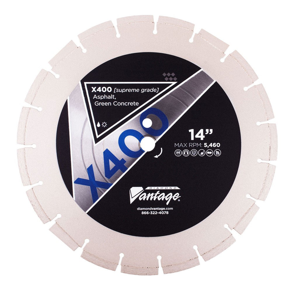 Diamond Vantage 1412EX4-4 14" X .125" X 1/20mm Asphalt, Supreme Grade, Segmented Blade