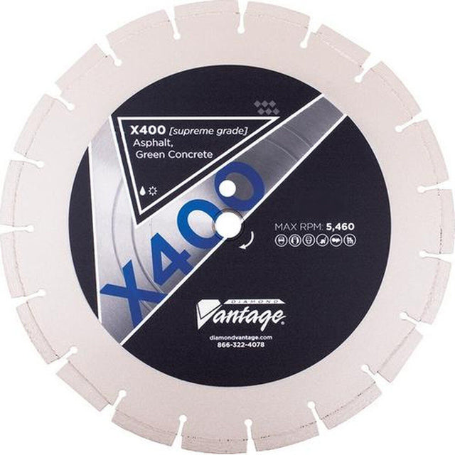 Diamond Vantage 2012EX4-4 20" x 0.125" x 1 Supreme Grade Segmented Asphalt Diamond Blade