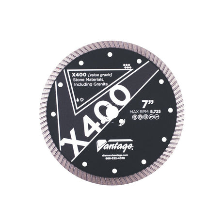 Diamond Vantage S-0709UDZX4-1 7" X .095" X 7/8-5/8 Stone Blade, Turbo Rim Value Plus Grade