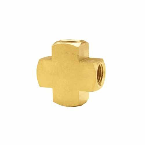 Dixon 2280202C 1/8" Fem NPTF Brass Pipe Cross Extruded