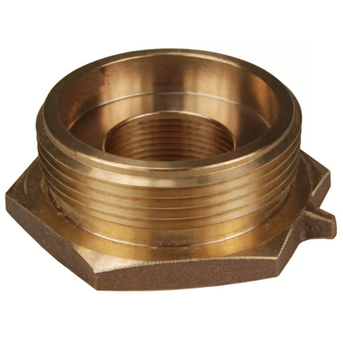 Dixon FM25F15F Cast Brass Domestic Reducer Hex Nipple 2-1/2" FNST x 1-1/2" MNST