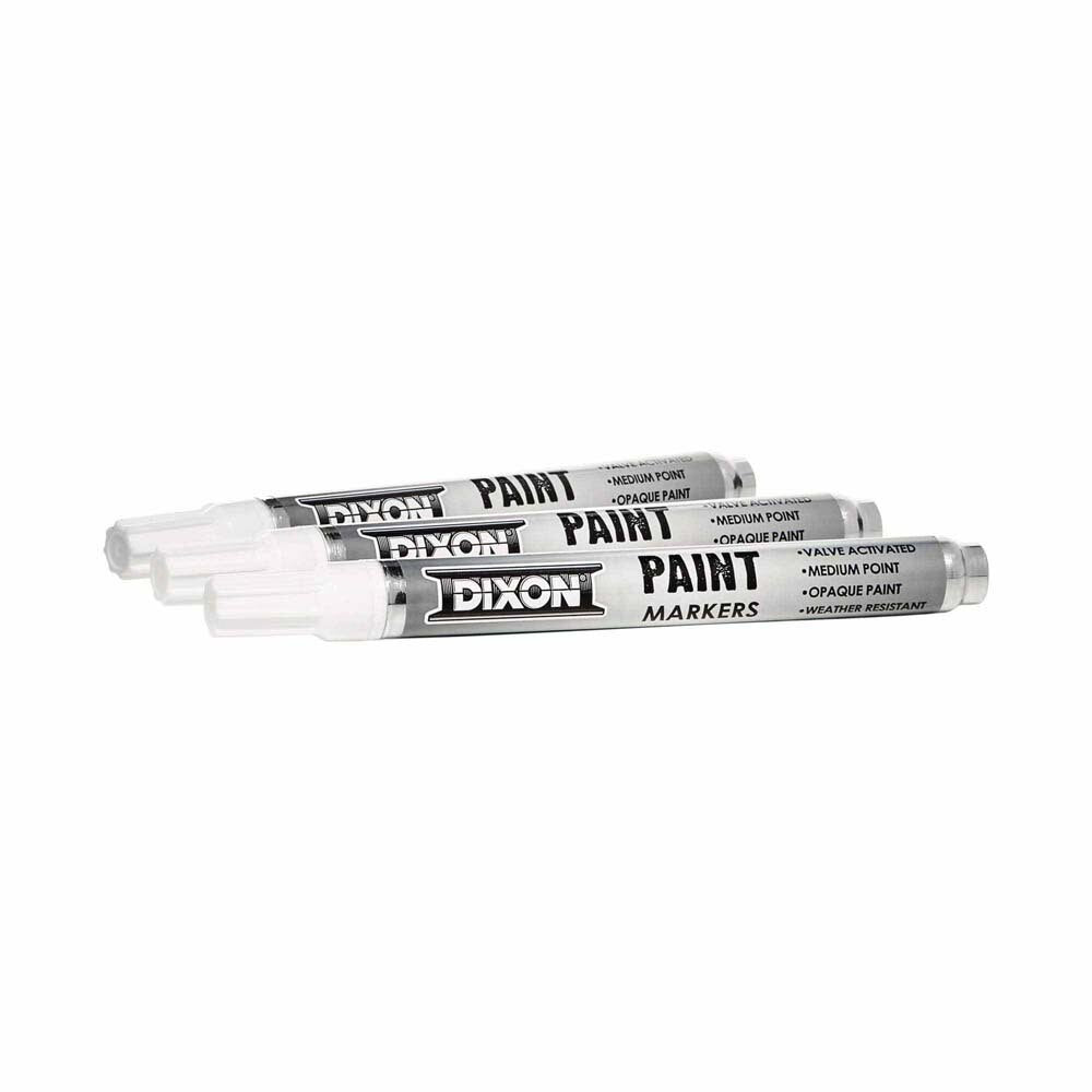 Dixon Ticonderoga X80229 Valve-Action Medium Tip White Oil-Based Paint Marker (12 Pack) - 4