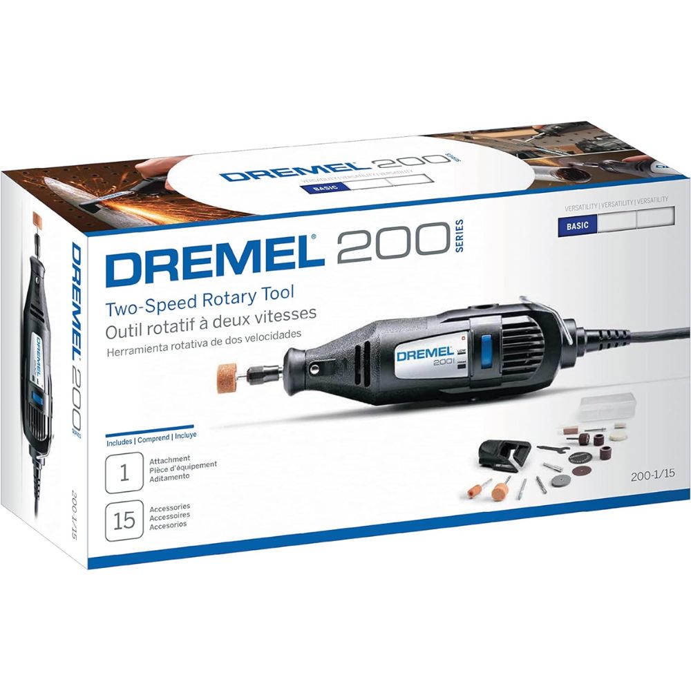 Dremel 200-1/15 200 Series Corded Rotary Tool Kit, 15 accessories - 4