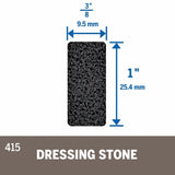 Dremel 415 1" x 3/8" Abrasive Dressing Stone for Grinding Stone Maintenance - 2