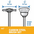 Dremel 447 Carbon Steel Brush Set for Cleaning and Polishing Hard to Reach Areas
