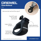 Dremel 568-01 Grout Removal Attachment with 1/16" Carbide Grout Removal Bit - 2