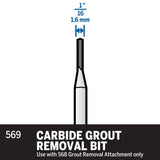 Dremel 568-01 Grout Removal Attachment with 1/16" Carbide Grout Removal Bit - 3