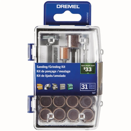 Dremel 727-01 Sanding and Grinding Rotary Tool Accessory Micro Kit (31 Pack)