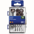 Dremel 733-01 Wood Working Accessory Kit for Rotary Tools with 1/8" Shank (20 Pack)
