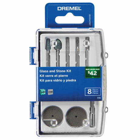 Dremel 735-01 Glass and Stone Rotary Tool Accessory Micro Kit (8 Pack)