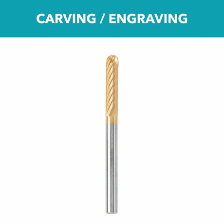 Dremel 9903HP 1/8" Max Life Tungsten Carbide Carving Bit for Engraving