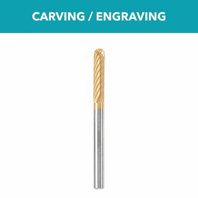 Dremel 9903HP 1/8" Max Life Tungsten Carbide Carving Bit for Engraving
