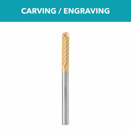 Dremel 9903HP 1/8" Max Life Tungsten Carbide Carving Bit for Engraving