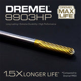 Dremel 9903HP 1/8" Max Life Tungsten Carbide Carving Bit for Engraving - 2