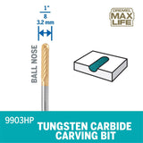 Dremel 9903HP 1/8" Max Life Tungsten Carbide Carving Bit for Engraving - 3