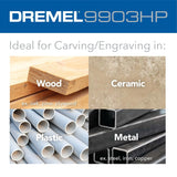 Dremel 9903HP 1/8" Max Life Tungsten Carbide Carving Bit for Engraving - 4