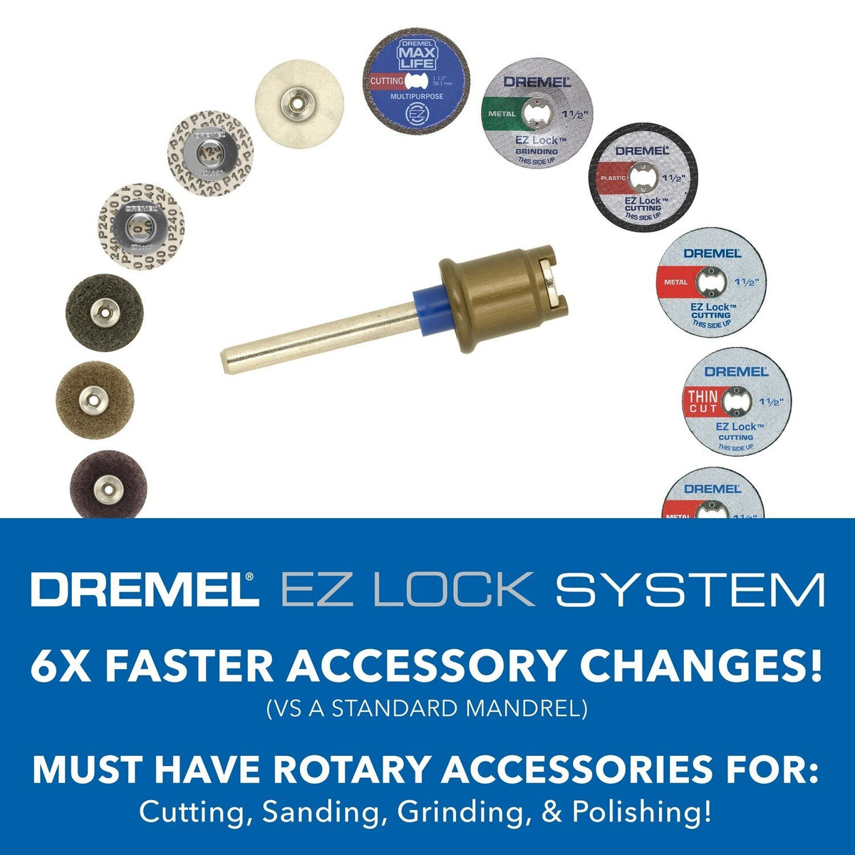 Dremel EZ506HP 1-1/2" Max Life EZ Lock Premium Metal Cutting Wheel with CBN Coating - 4