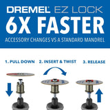 Dremel EZ506HP 1-1/2" Max Life EZ Lock Premium Metal Cutting Wheel with CBN Coating - 5