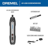 Dremel HSES-01 4.0V Cordless Electric Screwdriver Tool Kit - 4