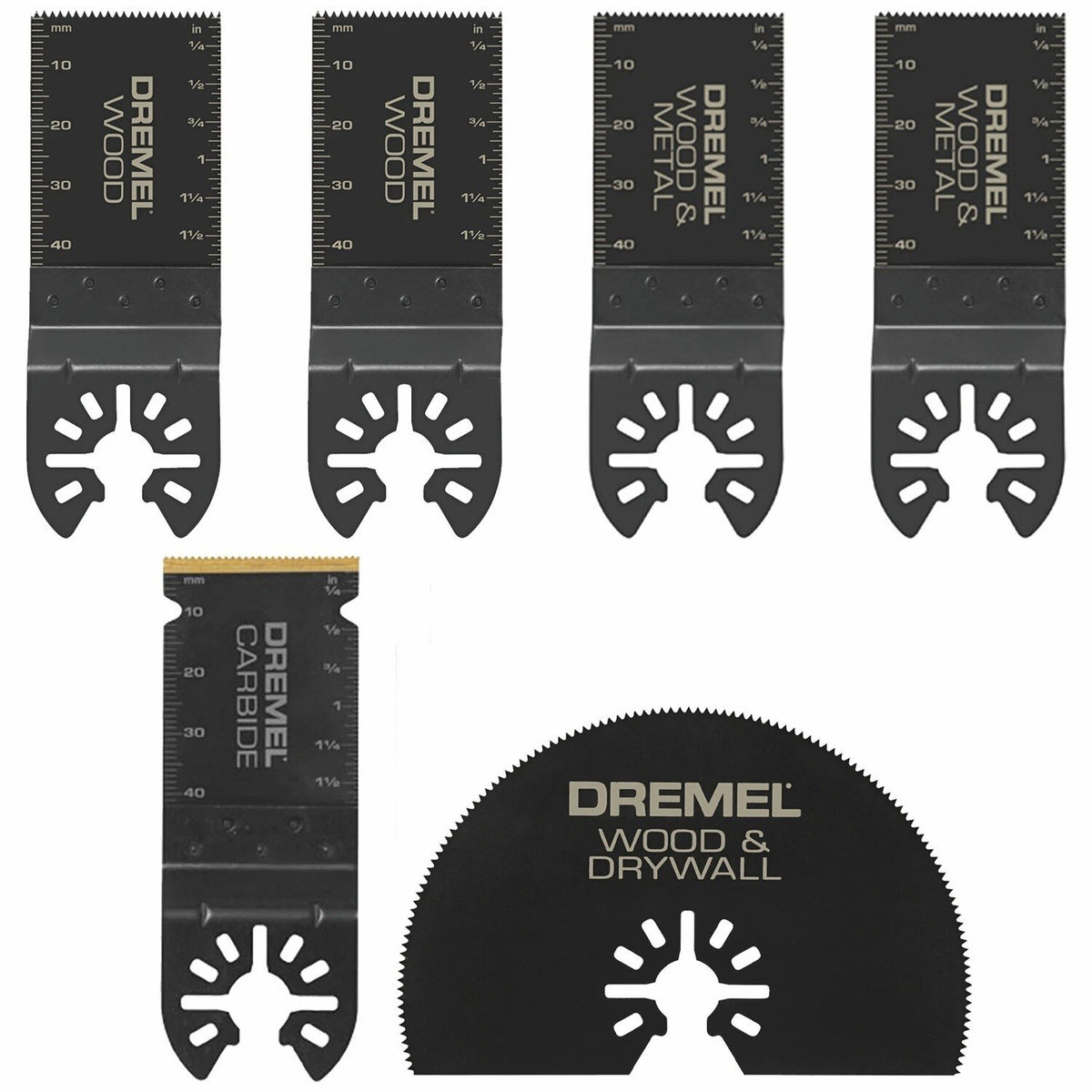 Dremel MM399 1.25" Oscillating Cutting Blade Variety Pack for Wood and Metal (6 Pack)