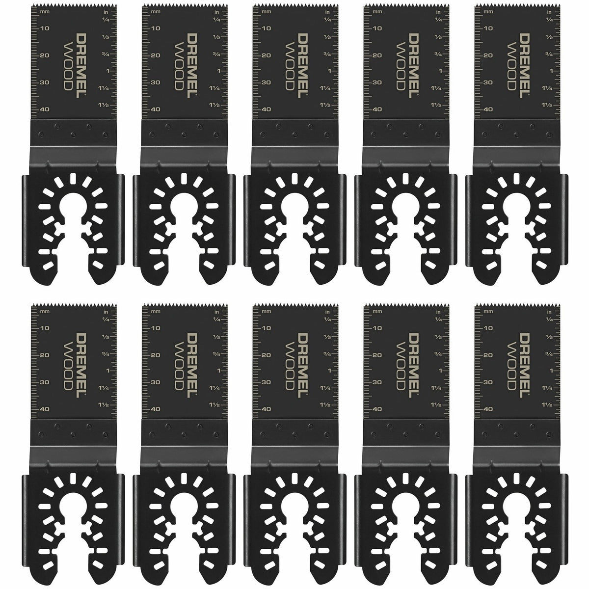 Dremel MM480XU 1-1/4" Universal Dual Interface Wood Flush Cut Oscillating Blade (10 Pack)