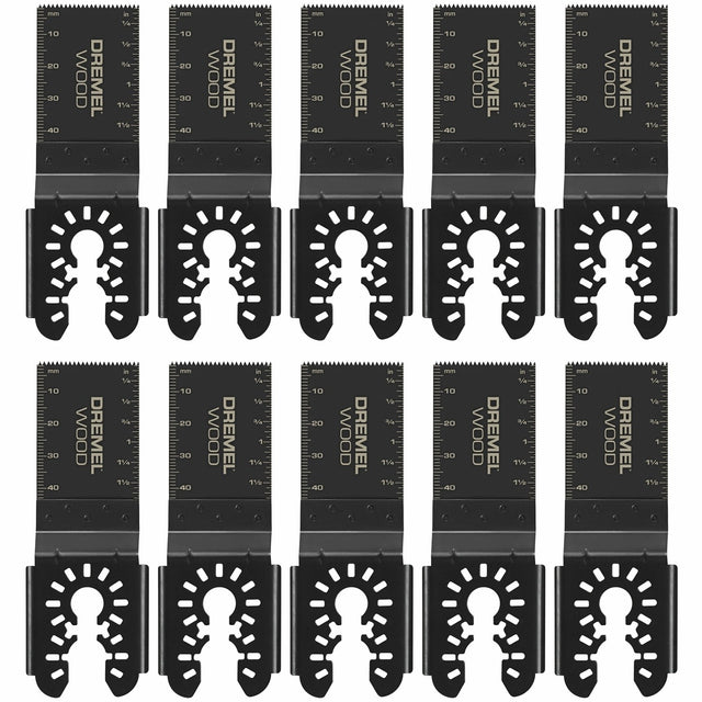 Dremel MM480XU 1-1/4" Universal Dual Interface Wood Flush Cut Oscillating Blade (10 Pack)