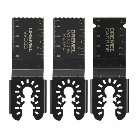 Dremel MM488BU 1.25" Universal Oscillating Multi-Tool Flush Cut Blade Variety Pack (3 Pack)