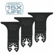 Dremel MM494B 2.88" Pipe and 2 x 4 Bi Metal Oscillating Blade for Wood and Metal (3 Pack)