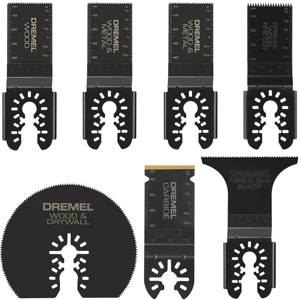 Dremel MM497U Universal Oscillating Blade Variety Set for Drywall Wood and Metal (7 Pack)