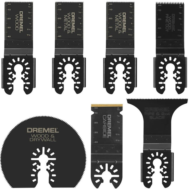 Dremel MM497U Universal Oscillating Blade Variety Set for Drywall Wood and Metal (7 Pack)
