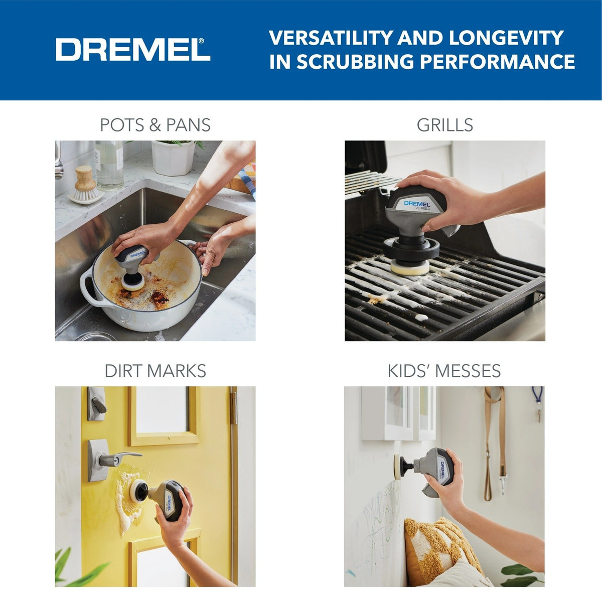 Dremel PC10-07 4 Volt Versa Power Scrubber Kit with Scrub Daddy Cleaning Pads - 5